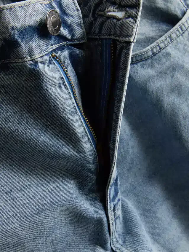 Denim cargo rövidnadrág