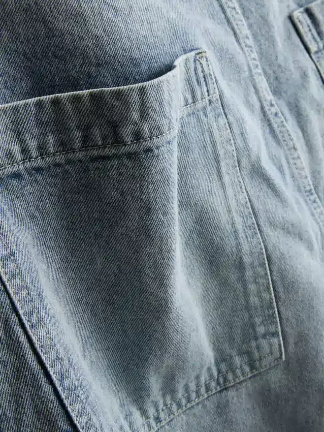 Denim cargo rövidnadrág