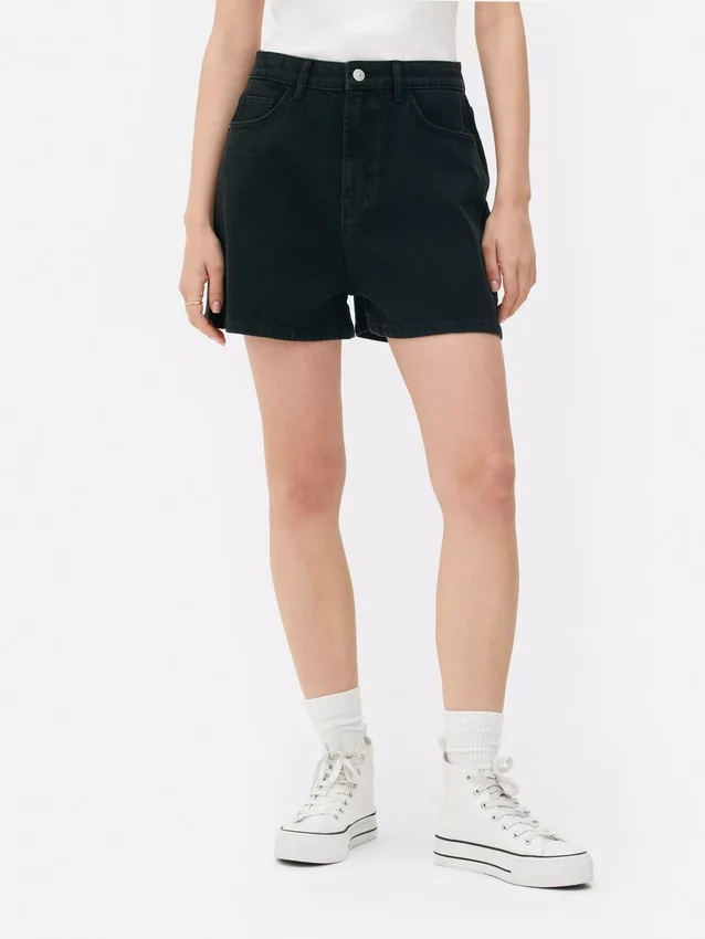 Denim „mom” rövidnadrág