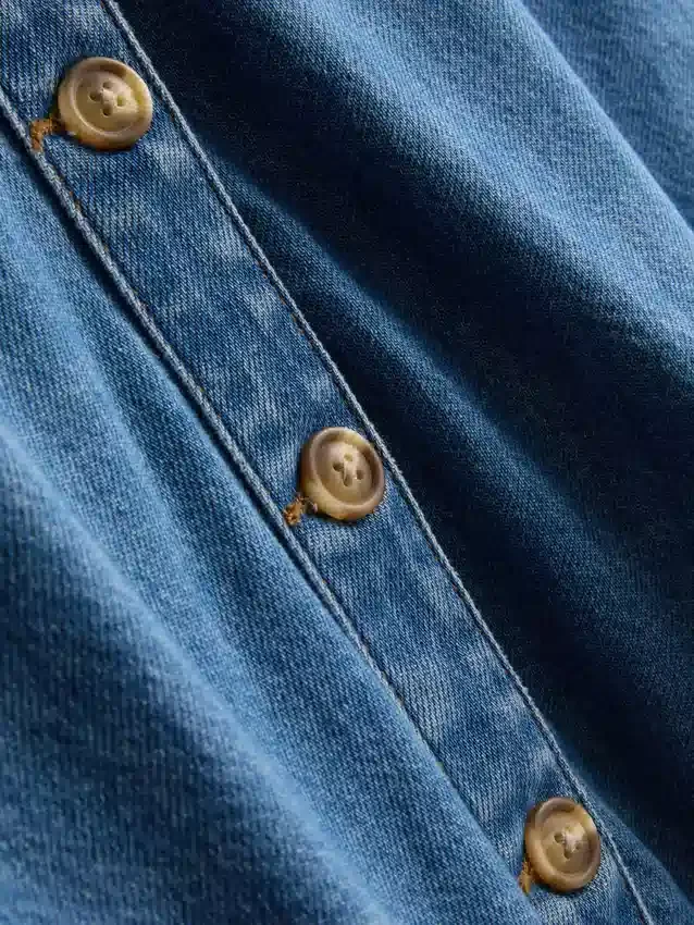 Denim rövid ujjú ing