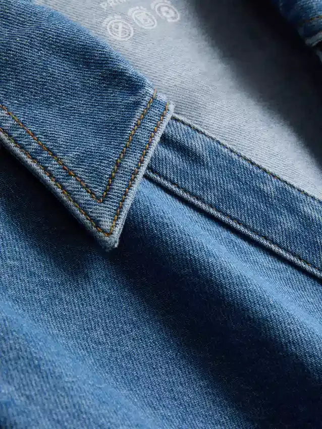 Denim rövid ujjú ing