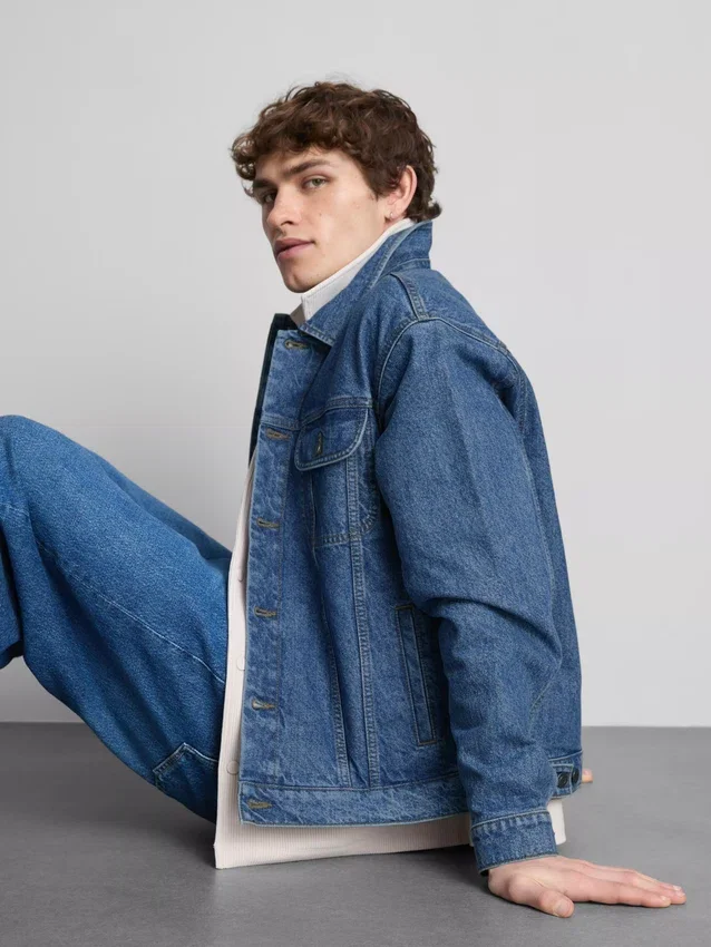 Denim trucker kabát