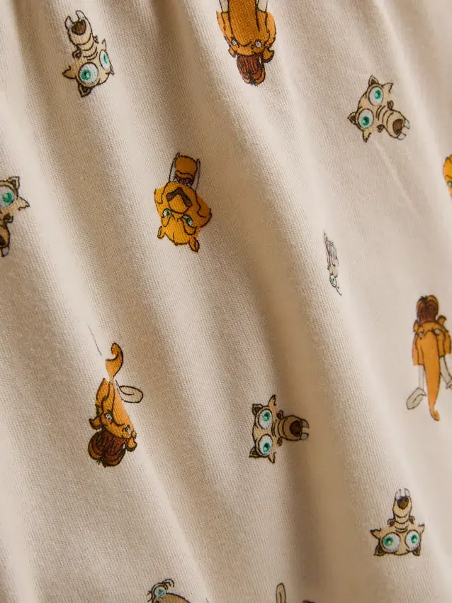 Disney Jégkorszak pamut mintás rövidnadrágos pizsama