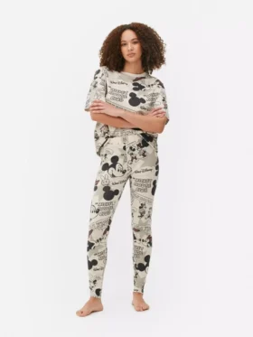 Disney Mickey Mouse retro képregényes pizsamás leggings