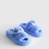 Disney Stitch bolyhos, dupla pántos papucs