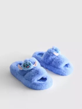 Disney Stitch bolyhos, dupla pántos papucs
