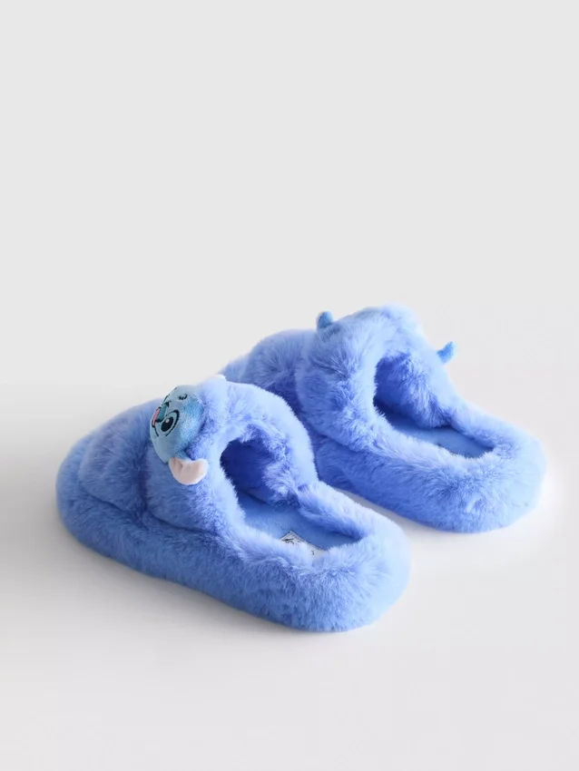 Disney Stitch bolyhos, dupla pántos papucs