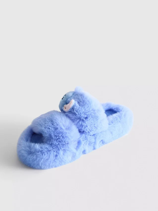 Disney Stitch bolyhos, dupla pántos papucs