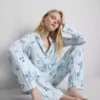 Disney Stitch csíkos boyfriend pizsama
