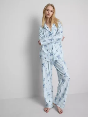Disney Stitch csíkos boyfriend pizsama