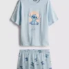 Disney Stitch pamut mintás rövidnadrágos pizsama