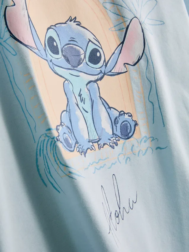 Disney Stitch pamut mintás rövidnadrágos pizsama
