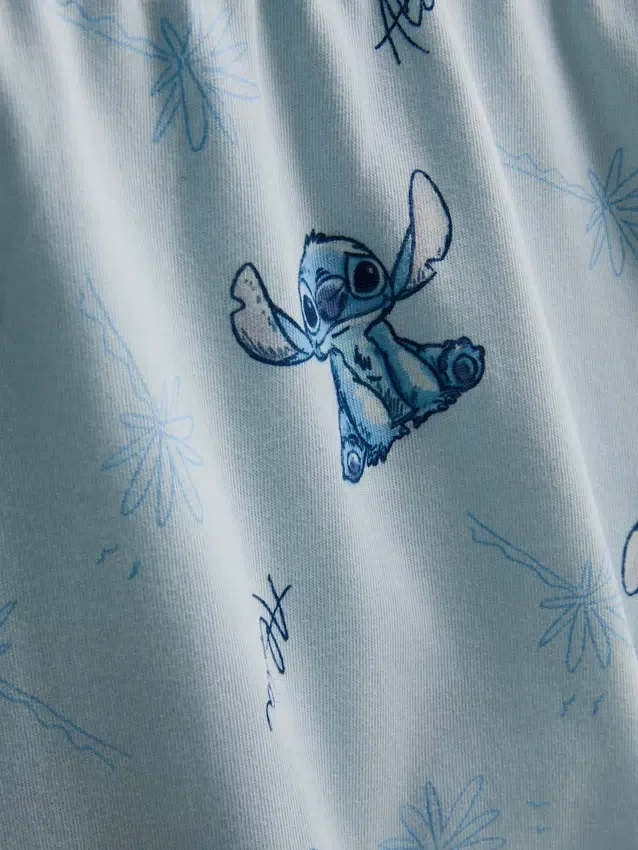 Disney Stitch pamut mintás rövidnadrágos pizsama