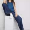 Egyenes szárú denim joggingnadrág