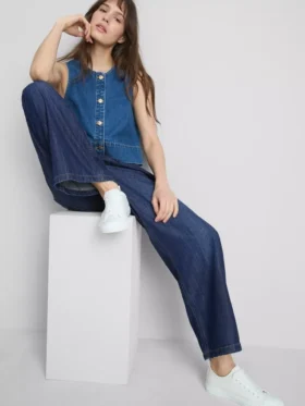 Egyenes szárú denim joggingnadrág