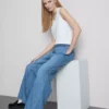 Egyenes szárú denim joggingnadrág