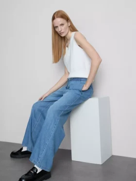 Egyenes szárú denim joggingnadrág