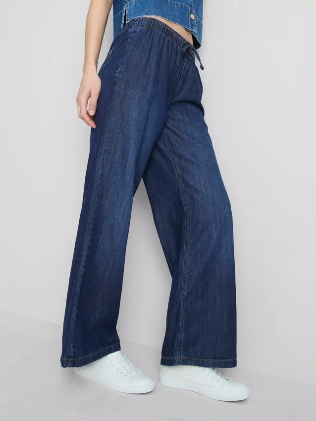 Egyenes szárú denim joggingnadrág