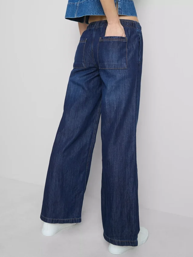 Egyenes szárú denim joggingnadrág