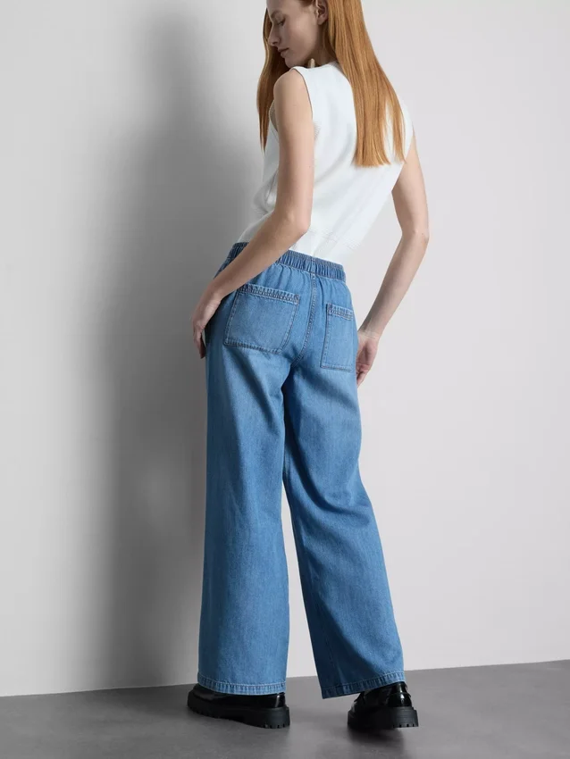 Egyenes szárú denim joggingnadrág