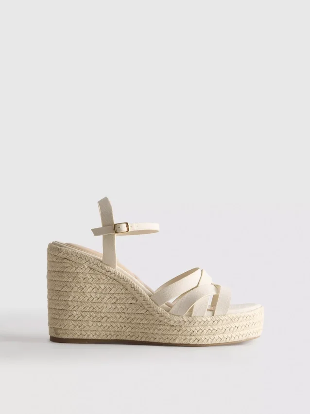 Espadrille sarokos szandál