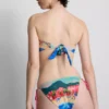 Festői mintás bandana bikini felső