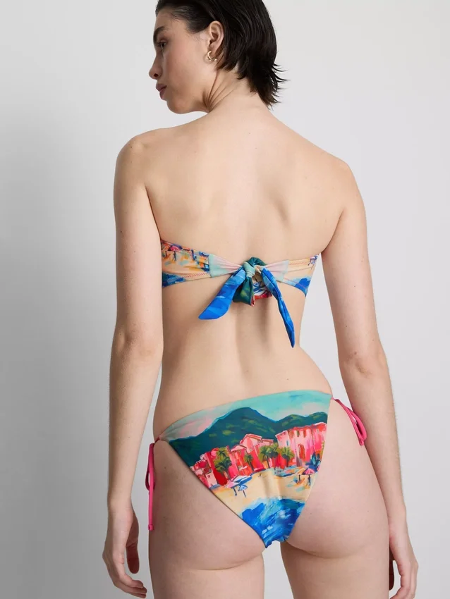 Festői mintás bandana bikini felső