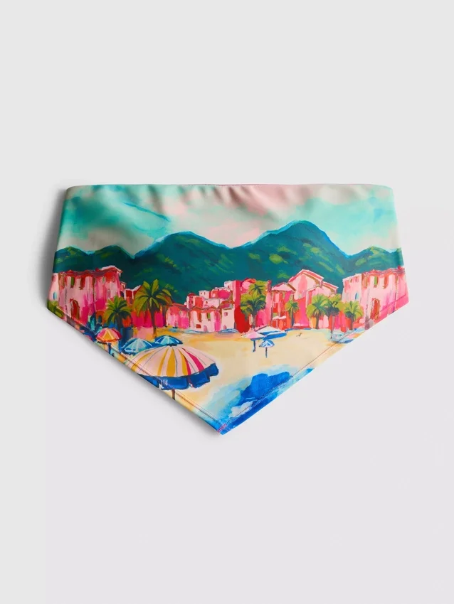 Festői mintás bandana bikini felső
