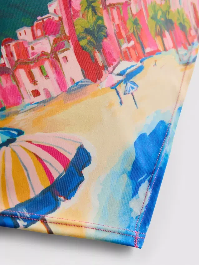 Festői mintás bandana bikini felső