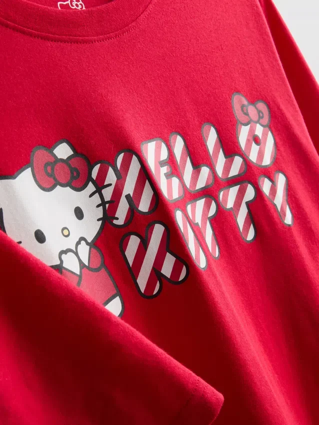 Hello Kitty csíkos pizsamakészlet