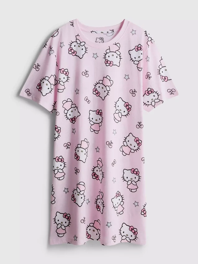 Hello Kitty pamut grafikás hálóing