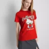 Hello Kitty pamut, laza szabású epres póló