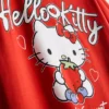 Hello Kitty pamut, laza szabású epres póló