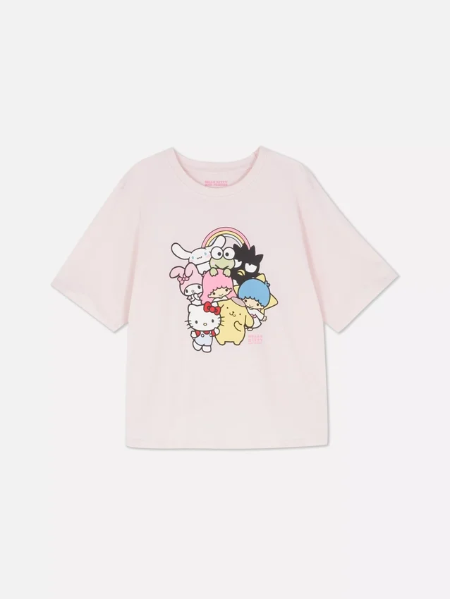 Hello Kitty és barátai mintás pizsamafelső