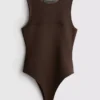 Hálós betétes ujjatlan body