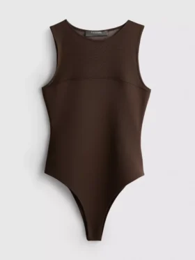 Hálós betétes ujjatlan body