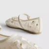 Hímzett balerina cipők