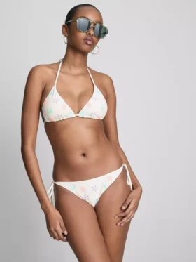 Hímzett, oldalt kötős bikini alsó