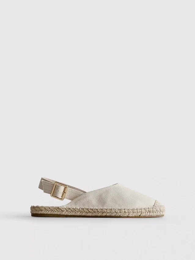 Hátsó pántos espadrill szandál