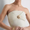 Kagylós díszítésű bandeau fürdőruha