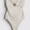 Kagylós díszítésű bandeau fürdőruha