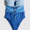 Kivágott bandeau fürdőruha