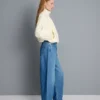 Kiváló minőségű pamut denim, hordószárú farmer