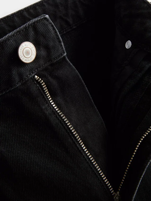 Kiváló minőségű pamut denim, hordószárú farmer