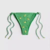 Kockás mintás, oldalt kötős bikini alsó