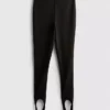 Krepp anyagú, lábszárpántos leggings