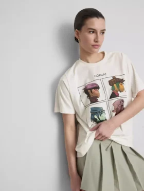 Lazított Gorillaz grafikás zenei póló