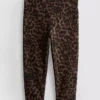 Leopárd mintás sportos capri leggings