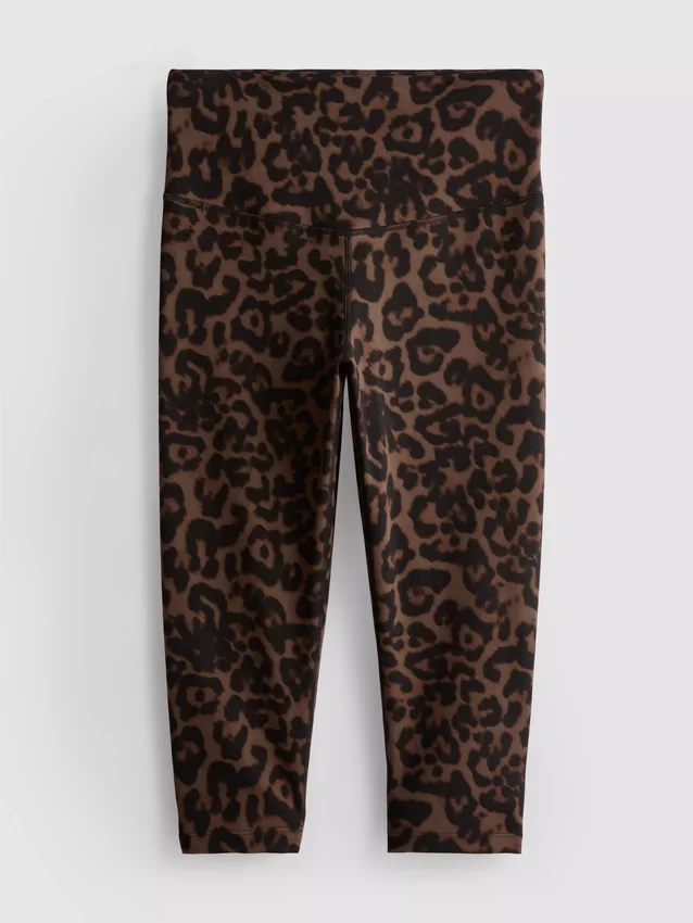 Leopárd mintás sportos capri leggings