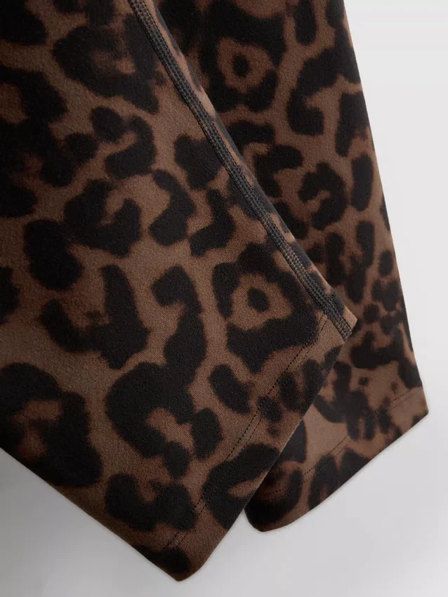 Leopárd mintás sportos capri leggings